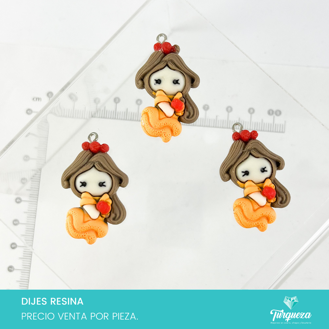 Dije Princesa Bella (3.8x2cm) Resina