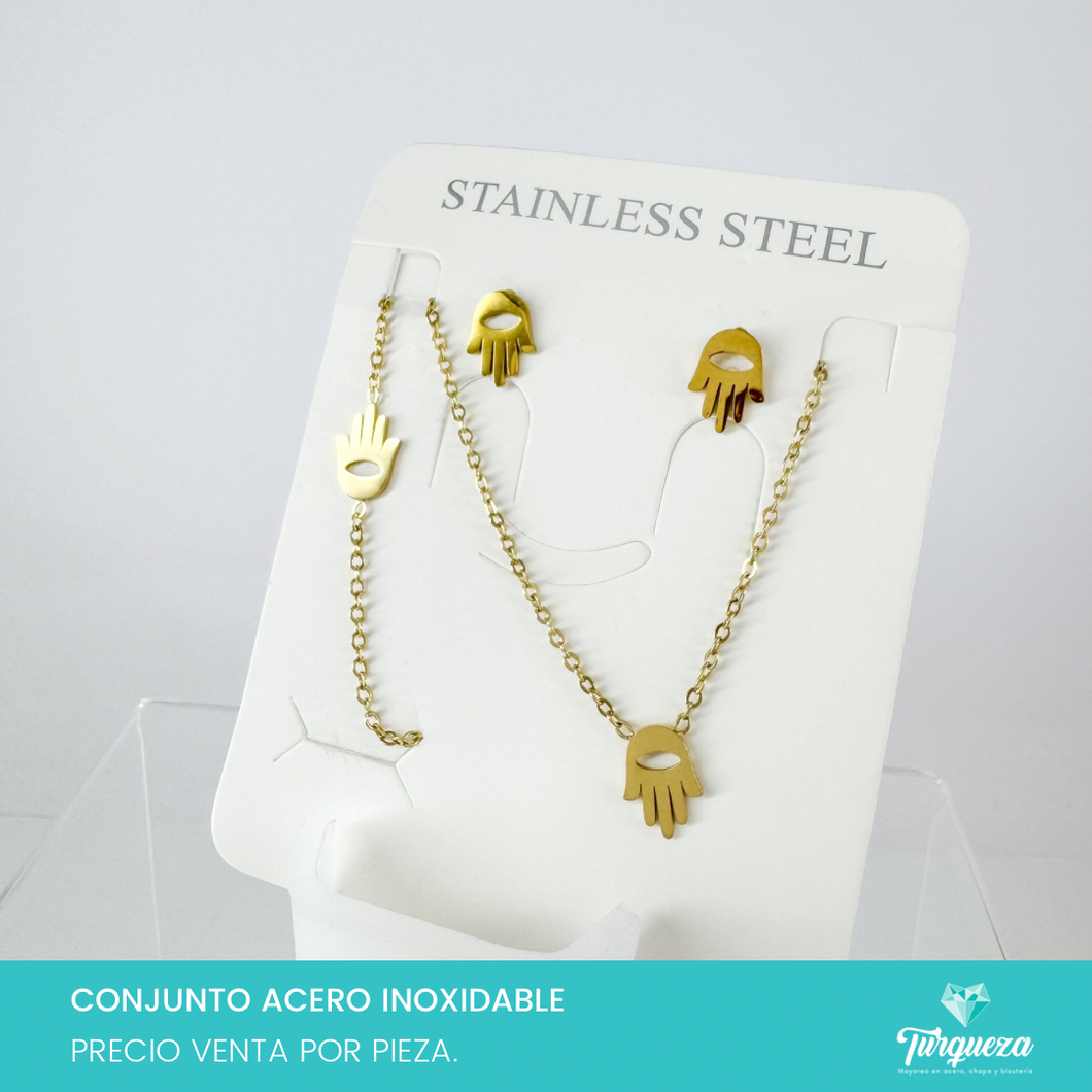 Conjunto Manos Acero Inoxidable