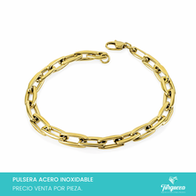 Cargar imagen en el visor de la galería, Pulsera Espiga Dorado Acero Inoxidable
