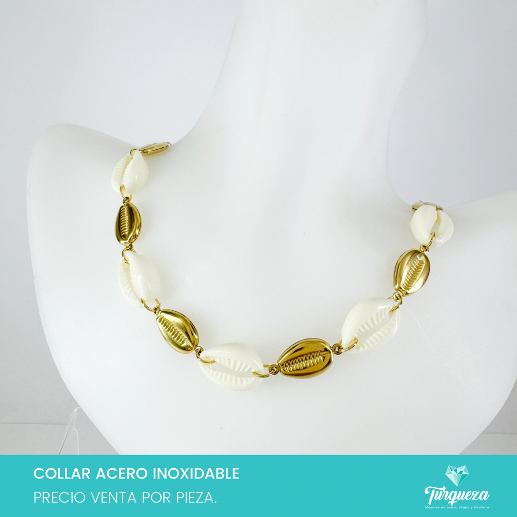 Collar Conchas Mar Acero Inoxidable