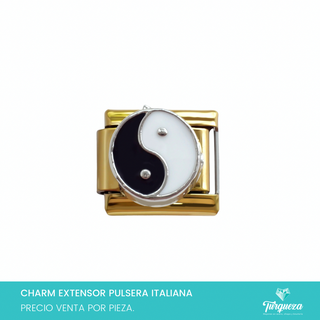 Dije Charm Yin Yang para Pulsera Tipo Italiana Acero Inoxidable