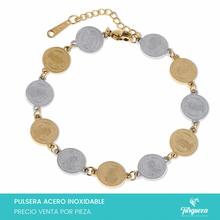 Cargar imagen en el visor de la galería, Pulsera Dijes San Benito Bitono Acero Inoxidable
