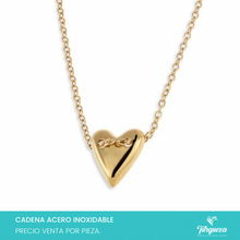Cargar imagen en el visor de la galería, Collar Corazon Dorado Acero Inoxidable
