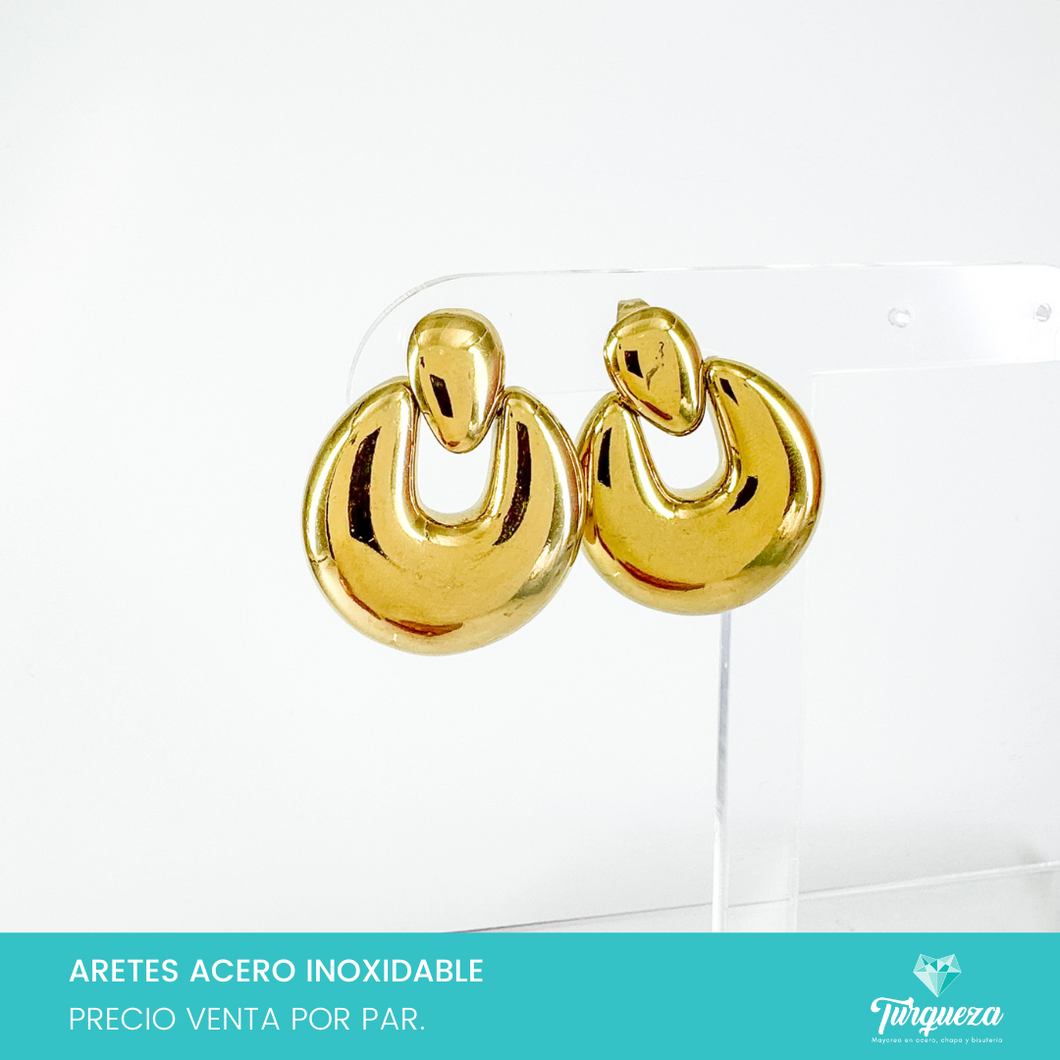 Arete Victori 2.5cm Dorado Acero Inoxidable