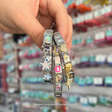 Cargar imagen en el visor de la galería, Pulsera Italiana + 5 Charms Aleatorios Acero Inoxidable
