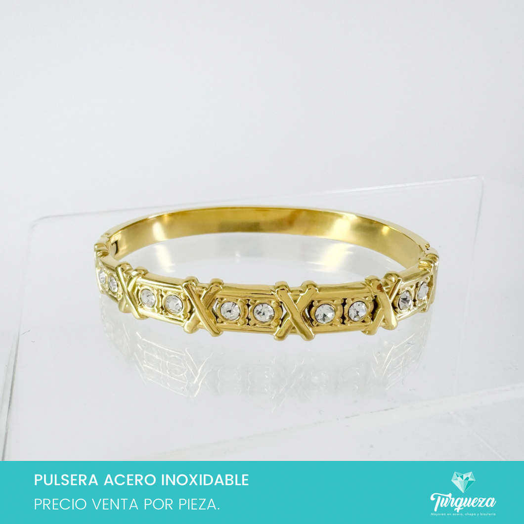 Brazalete Zirconias Acero Inoxidable
