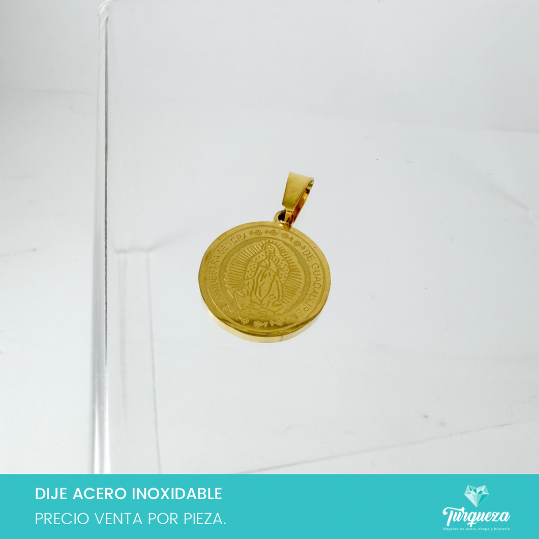 Dije Medalla Virgen Acero Inoxidable