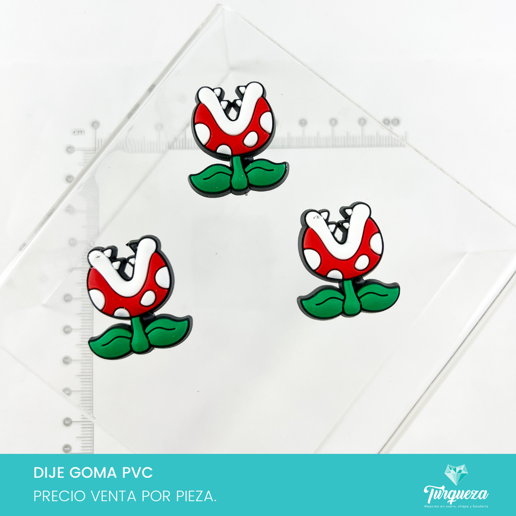 Dije Planta Piraña Mario Goma PVC