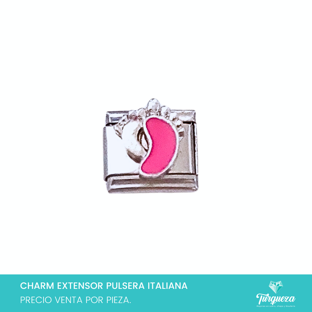 Dije Charm Pie para Pulsera Tipo Italiana Plateado Acero Inoxidablel
