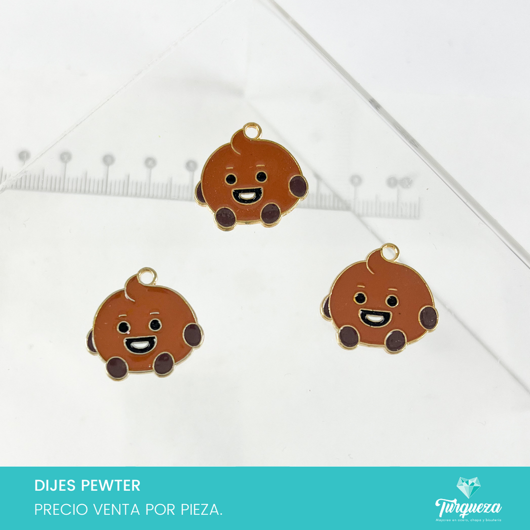 Dije Shooky BTS Esmaltado (2x2.1cm) Pewter