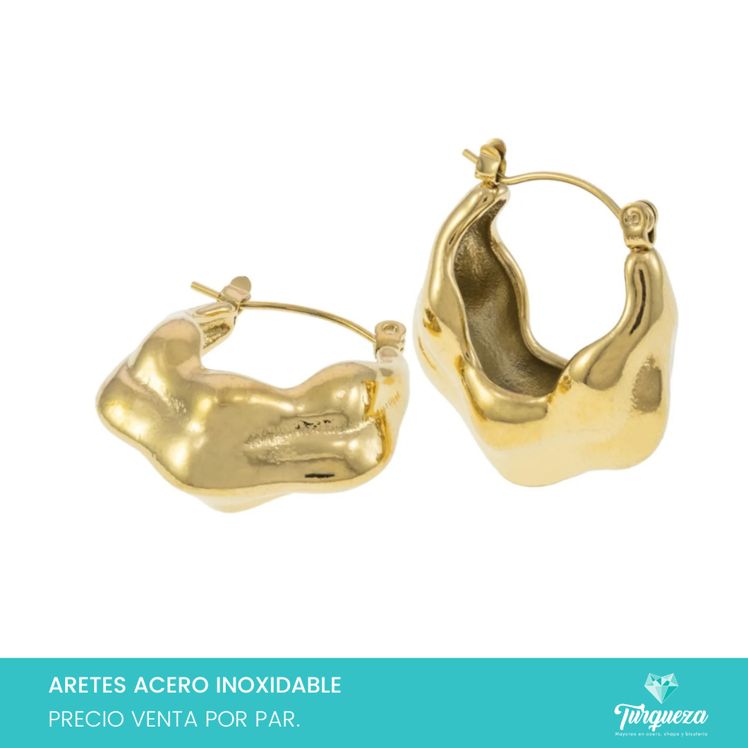 Arete Arracada Bombacha 3cm Acero Inoxidable