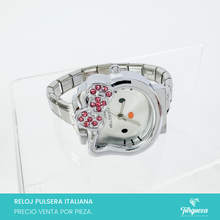 Cargar imagen en el visor de la galería, Reloj H K Pulsera Tipo Italiana (Caratula + 14 charms) Acero Inoxidable
