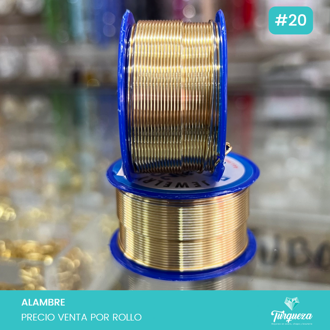 Alambre DW Dorado Calibre 20