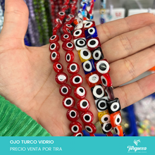 Cargar imagen en el visor de la galería, Ojo Turco Plano Cuadrado #10 Variedad de Colores
