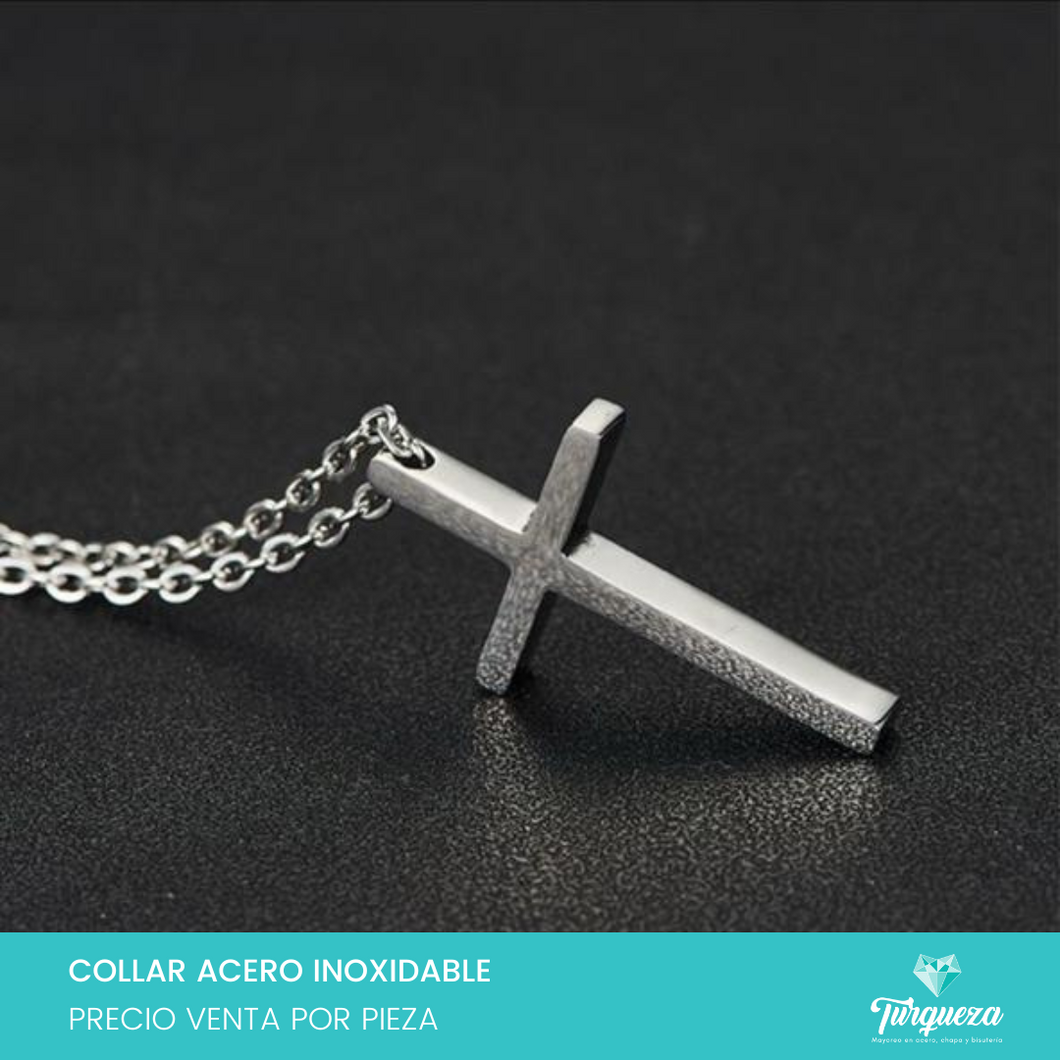 Collar Cruz Acero Inoxidable