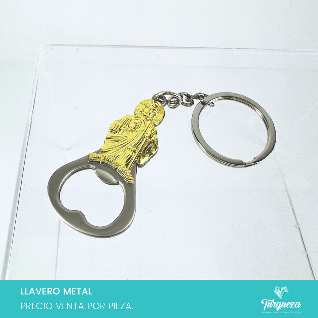 Llavero San Judas Plateado