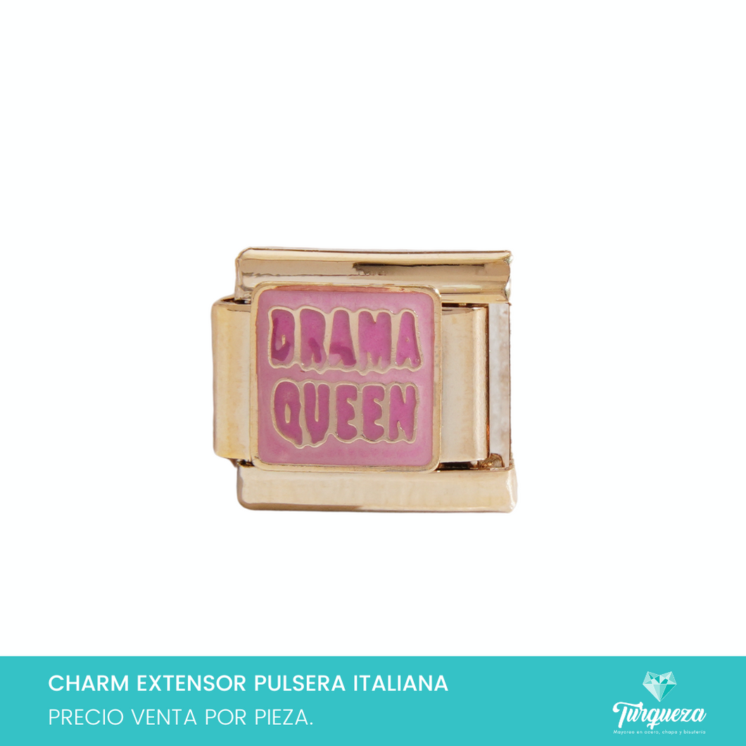 Dije Charm Drama Queen para Pulsera Tipo Italiana Acero Inoxidable