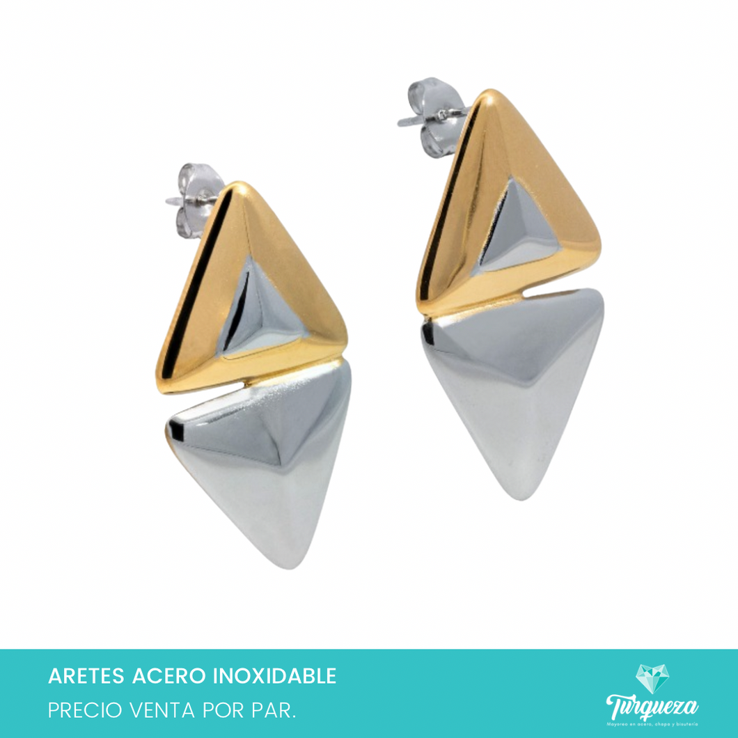 Arete Triangulo Bitono (3cm) Acero Inoxidable