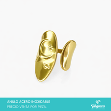 Cargar imagen en el visor de la galería, Anillo Universo Dorado Acero Inoxidable
