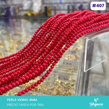 Load image into Gallery viewer, Perla de vidrio 4mm Variedad de colores
