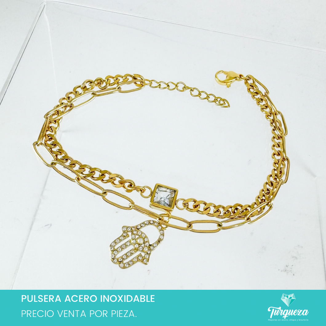 Pulsera Mano  Acero Inoxidable