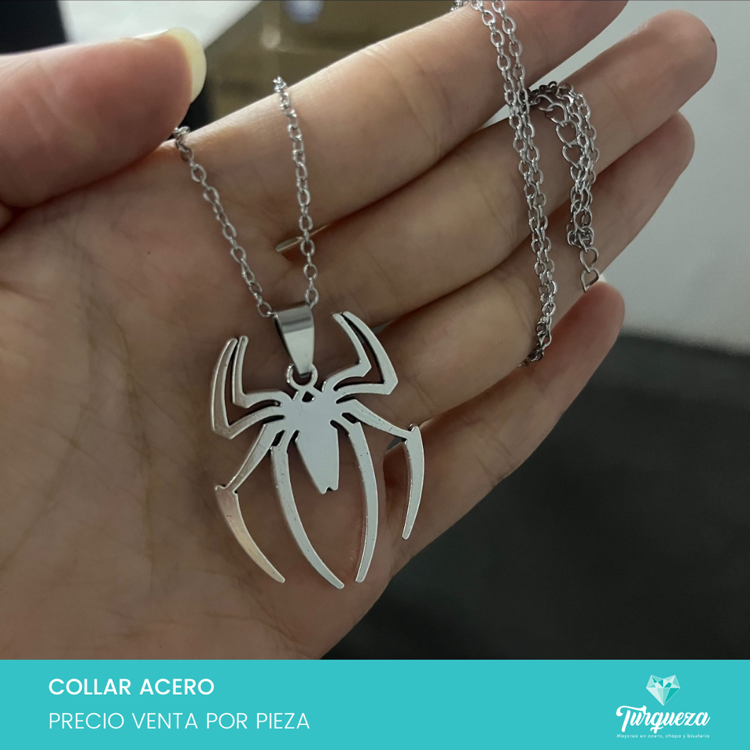 Collar Araña Acero Inoxidable