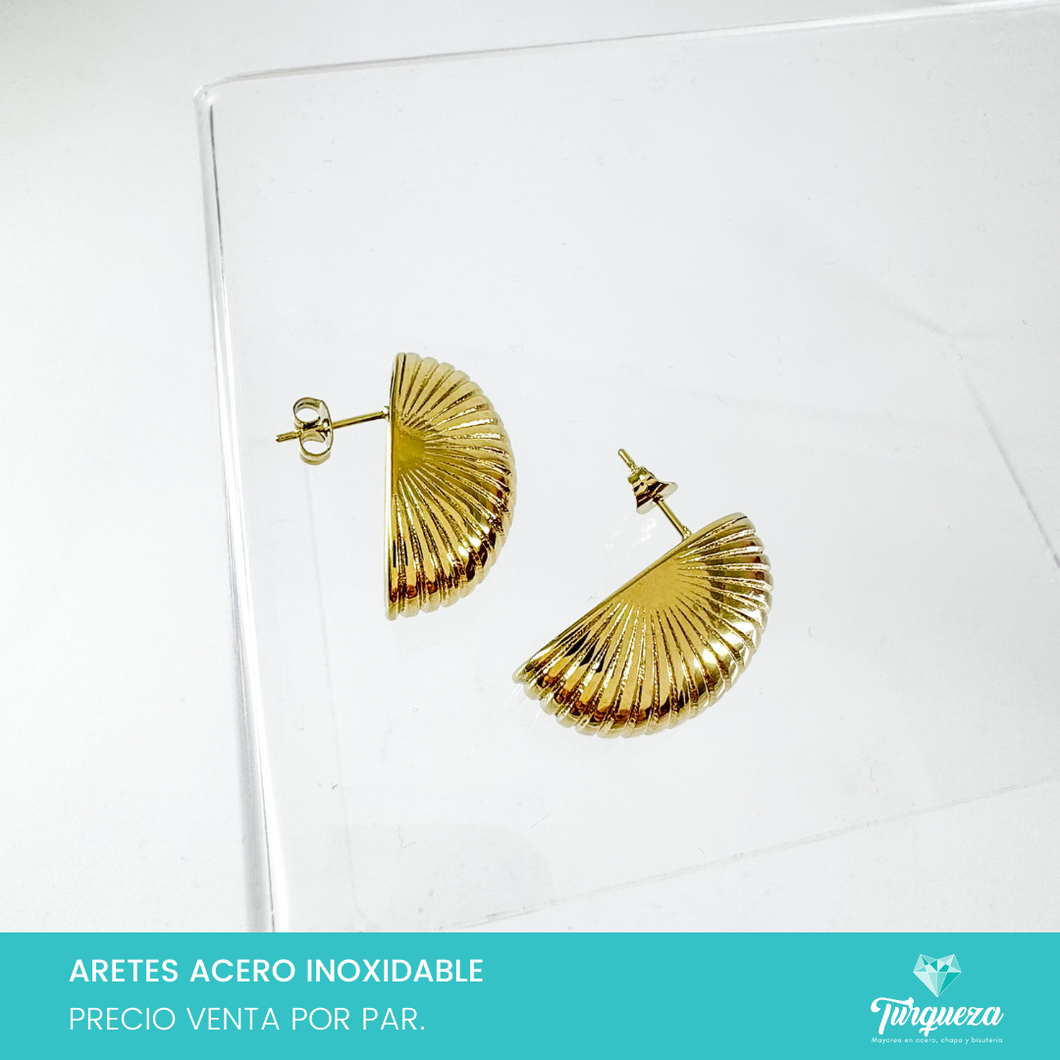 Arete Armadillo 2.5cm Dorado Acero Inoxidable