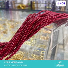 Cargar imagen en el visor de la galería, Perla de vidrio 4mm Variedad de colores
