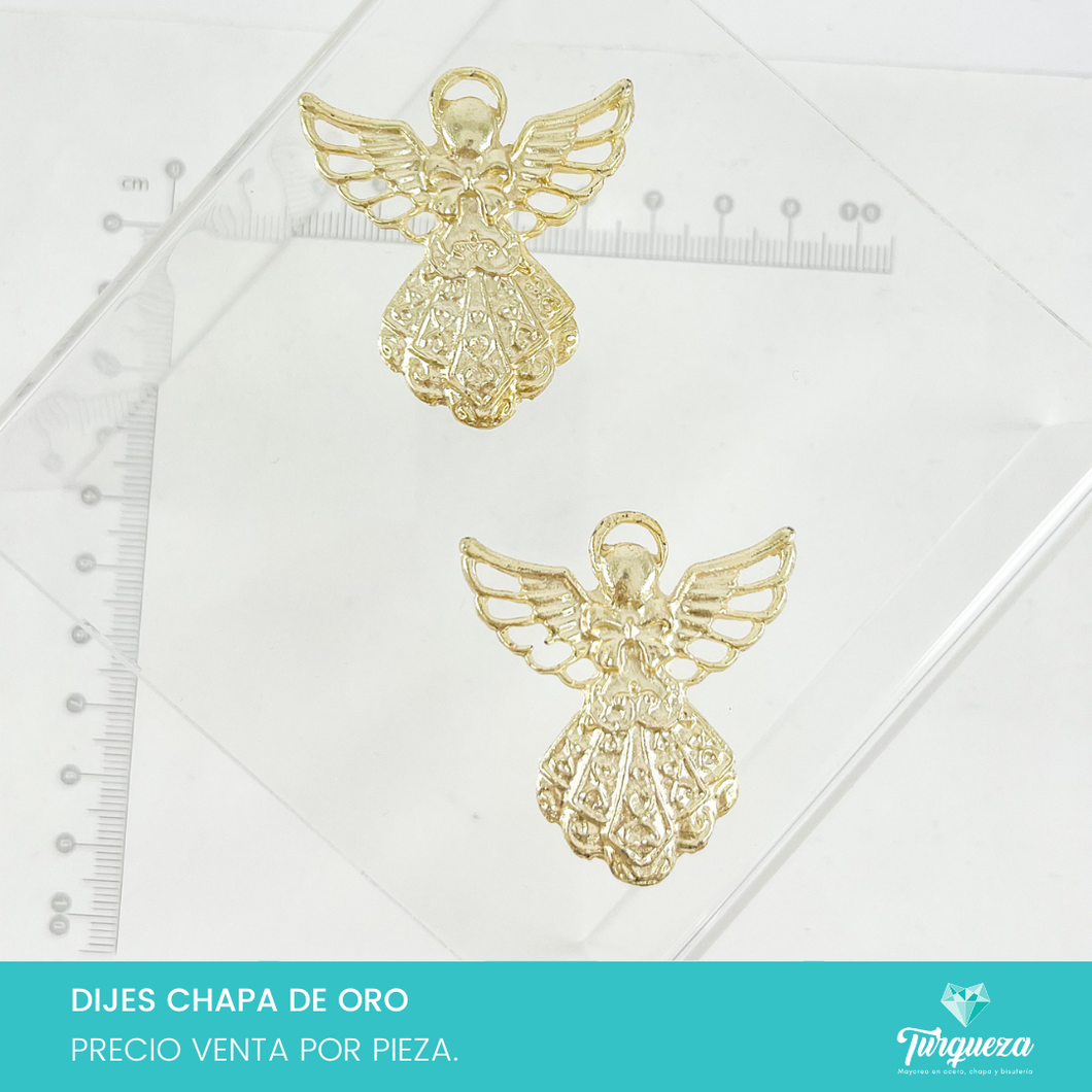 Dije Angel 4 x 4 cm Chapa de Oro