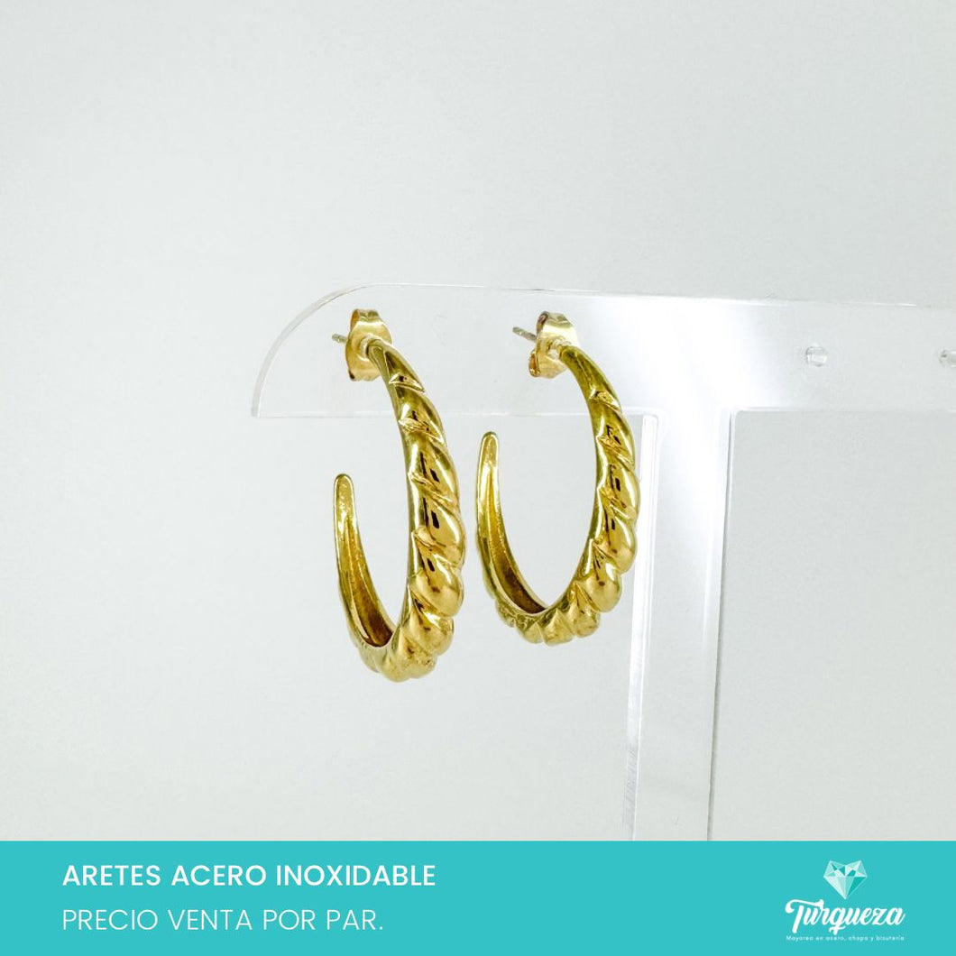 Aretes Arracadas 2.5cm Acero Inoxidable