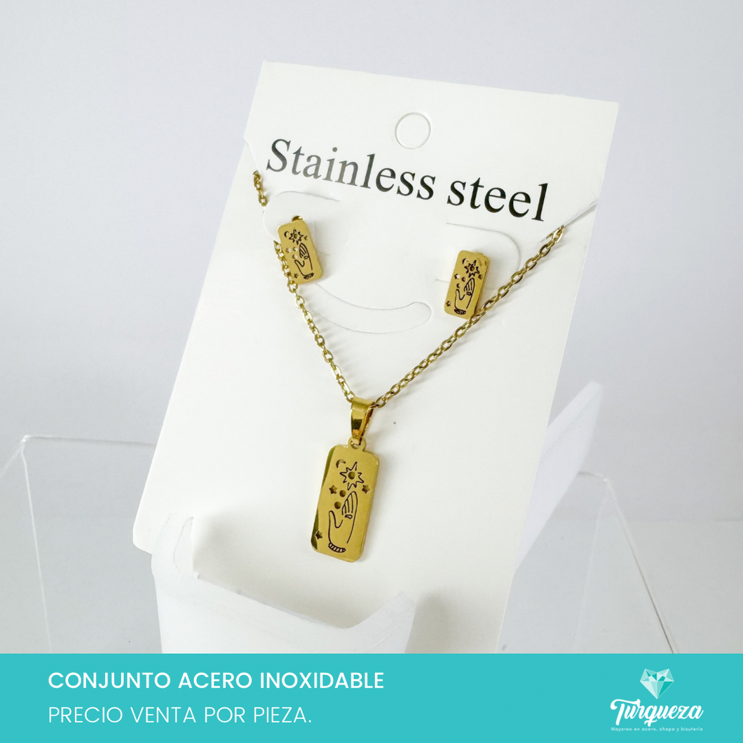 Conjunto Mano Estrellas Acero Inoxidable