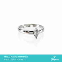 Cargar imagen en el visor de la galería, Anillo Zirconia Acero Inoxidable
