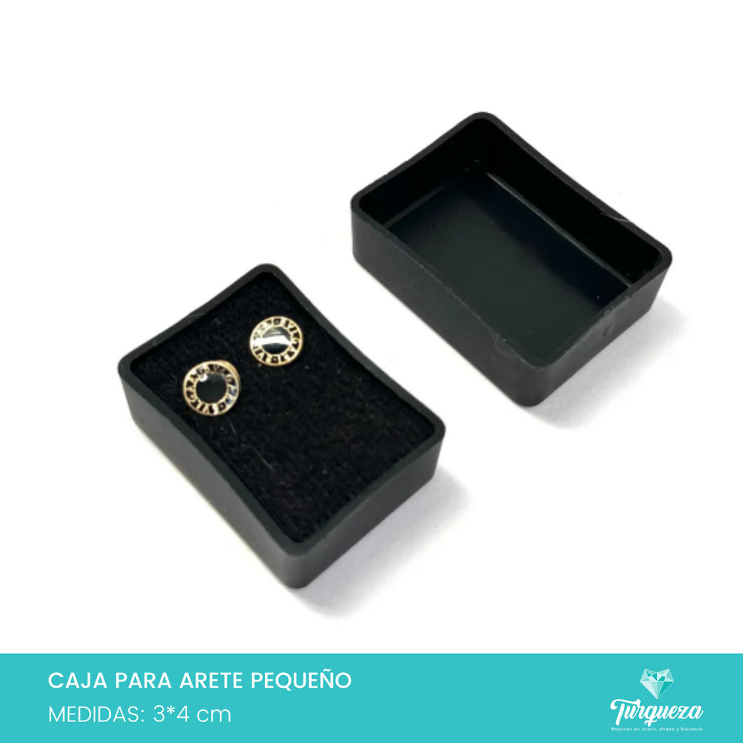 Caja Negra de Plástico con Colchón para Broqueles (9 pzas)