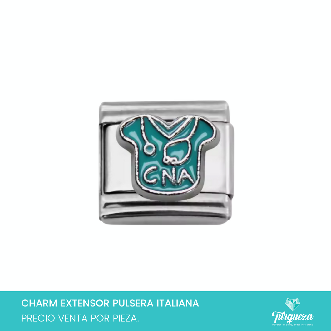 Dije Charm Doctor para Pulsera Tipo Italiana Plateado Acero Inoxidable