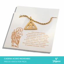 Cargar imagen en el visor de la galería, Collar Torsal San Judas Acero Inoxidable
