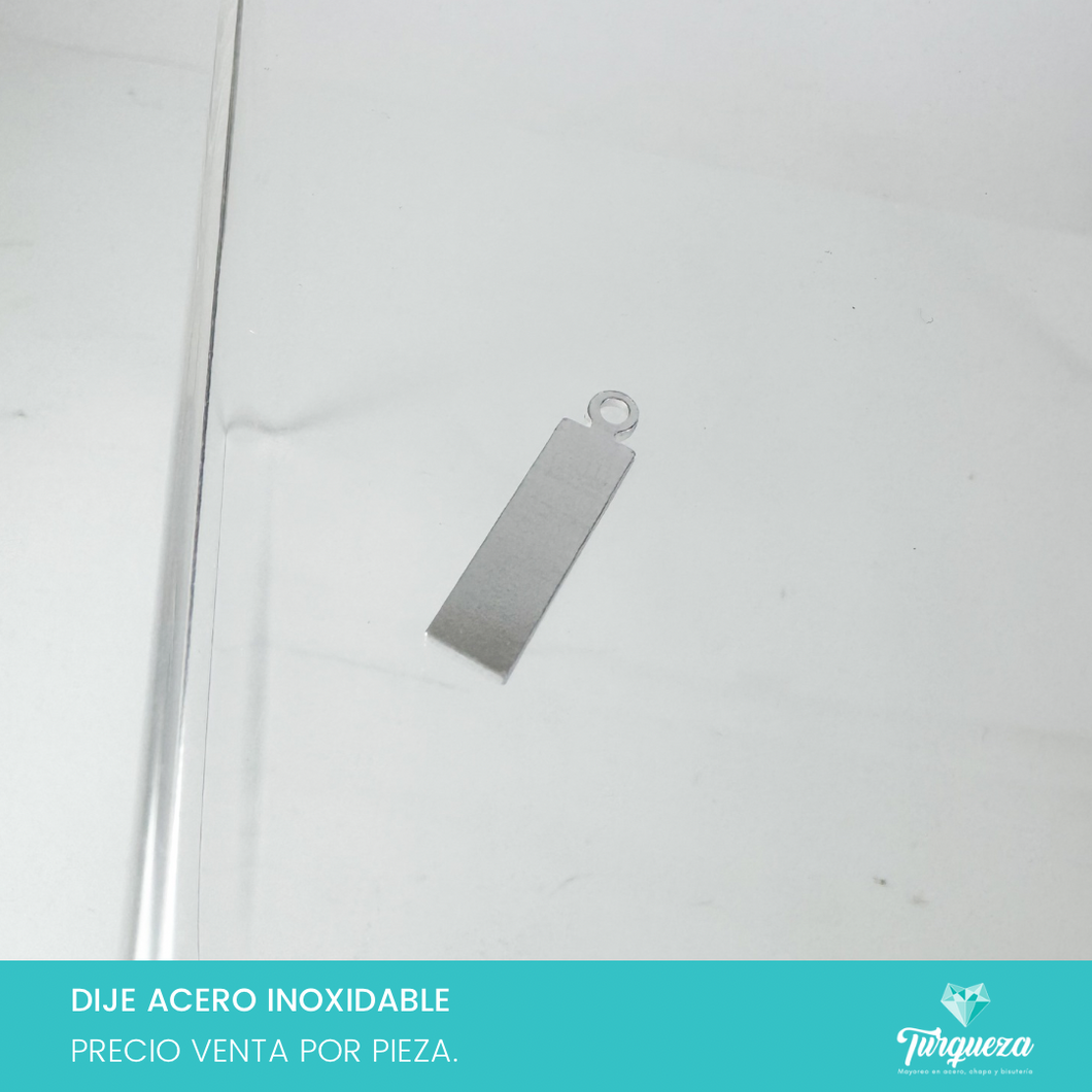 Dije Placa Grabado Acero Inoxidable