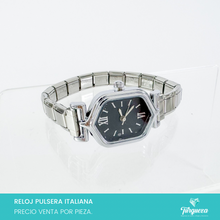 Cargar imagen en el visor de la galería, Reloj Hexagono Pulsera Tipo Italiana (Caratula + 14 charms) Acero Inoxidable
