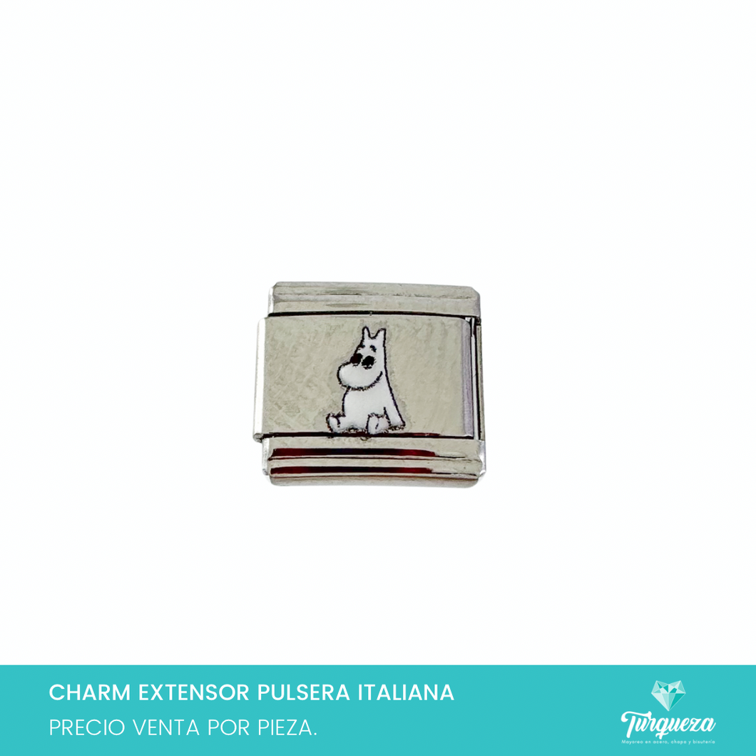 Dije Charm Perrito para Pulsera Tipo Italiana Acero Inoxidable