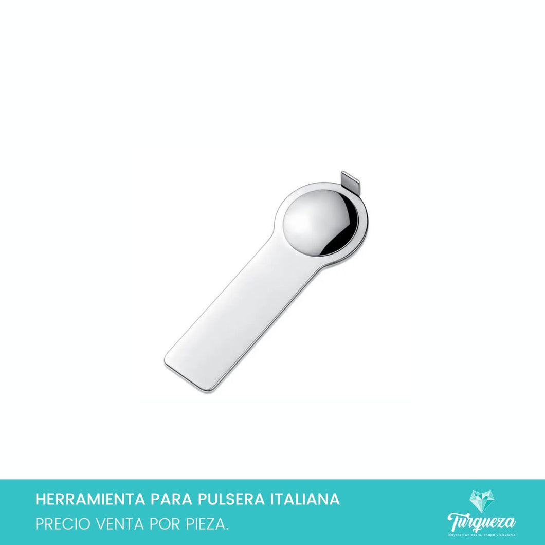 Herramienta Para Pulsera Italiana Plateado Acero Inoxidable