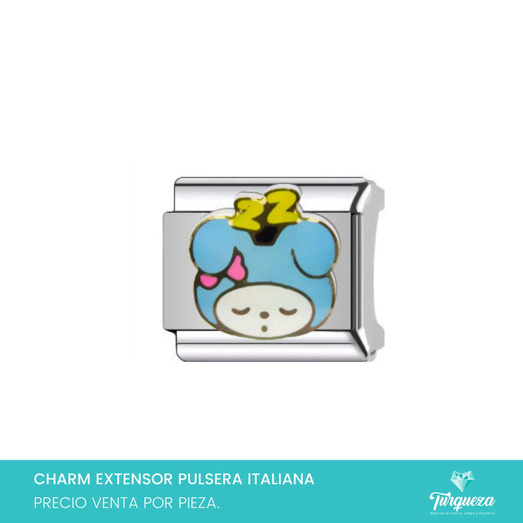 Dije Charm Caricatura para Pulsera Tipo Italiana Plateado Acero Inoxidable