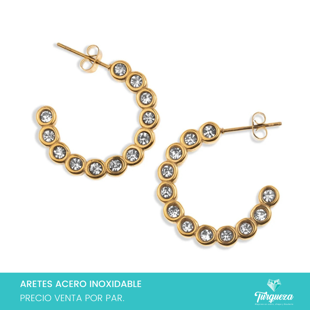 Arete Zirconias 2.5cm Acero Inoxidable