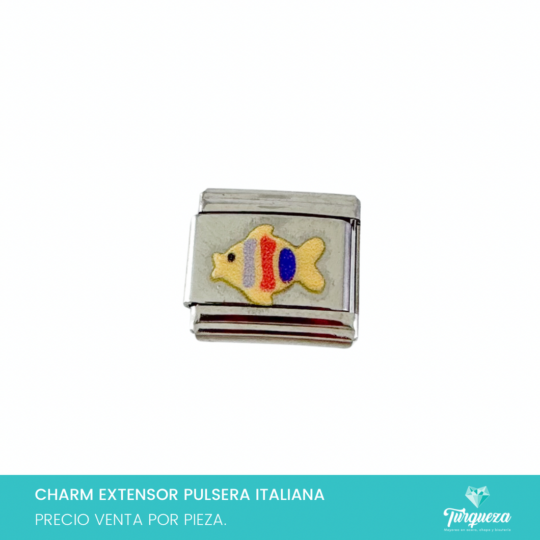 Dije Charm Pez para Pulsera Tipo Italiana Acero Inoxidable