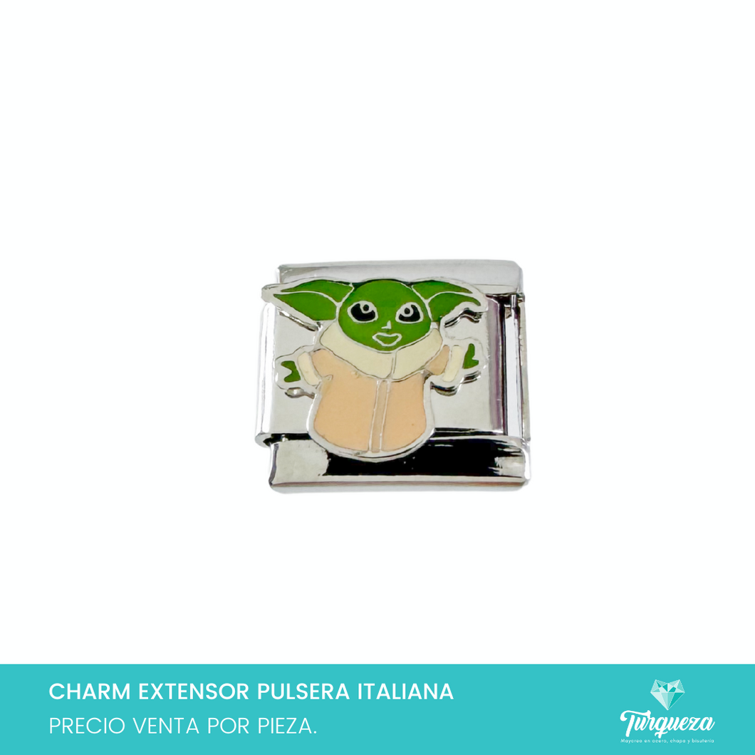 Dije Charm Yo Da para Pulsera Tipo Italiana Plateado Acero Inoxidable