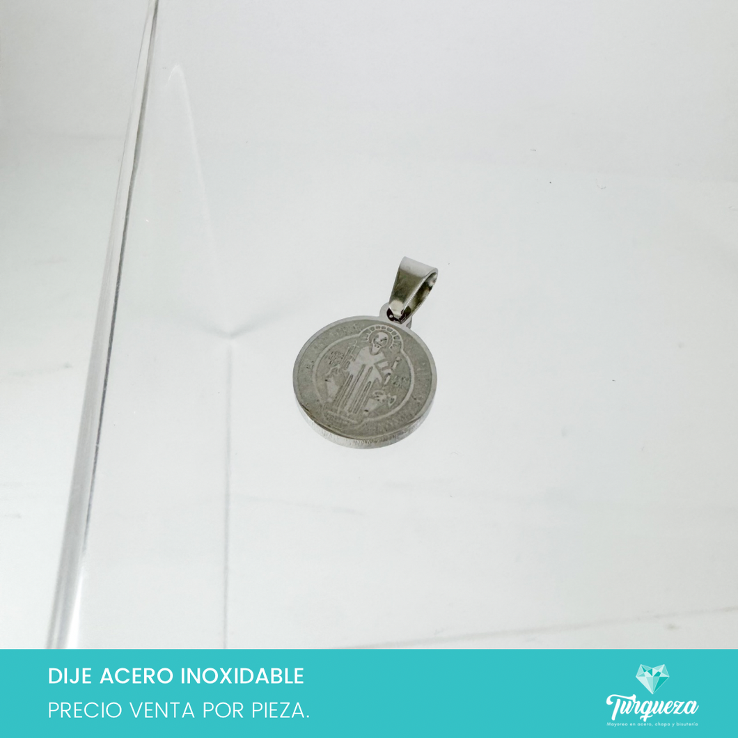 Dije Medalla San Benito Acero Inoxidable
