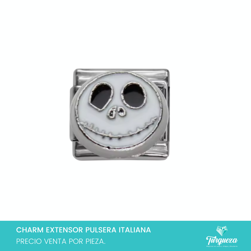 Dije Charm Jack para Pulsera Tipo Italiana Plateado Acero Inoxidable