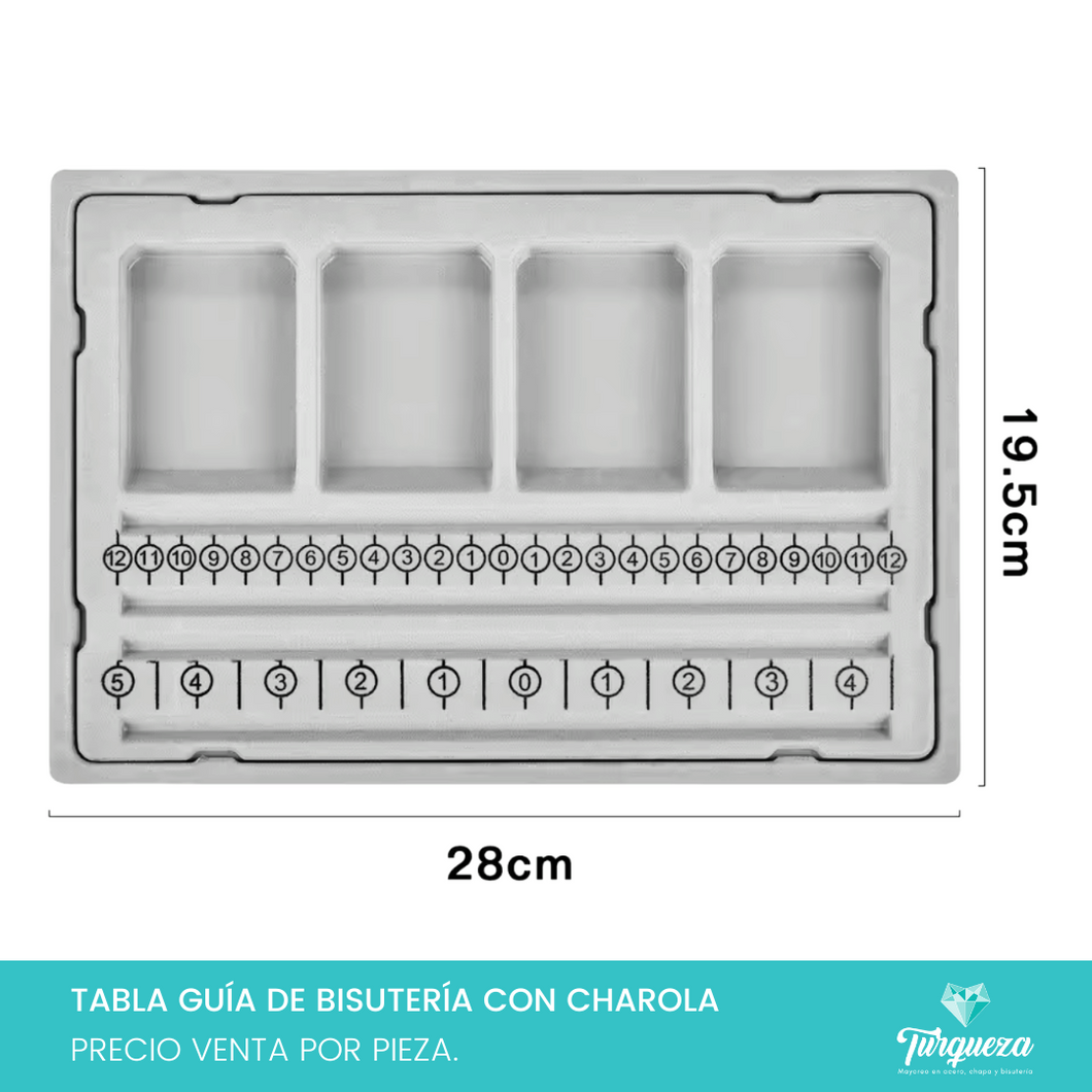 Tabla Guía + Charola de Armado De Accesorios Herramienta Bisutería