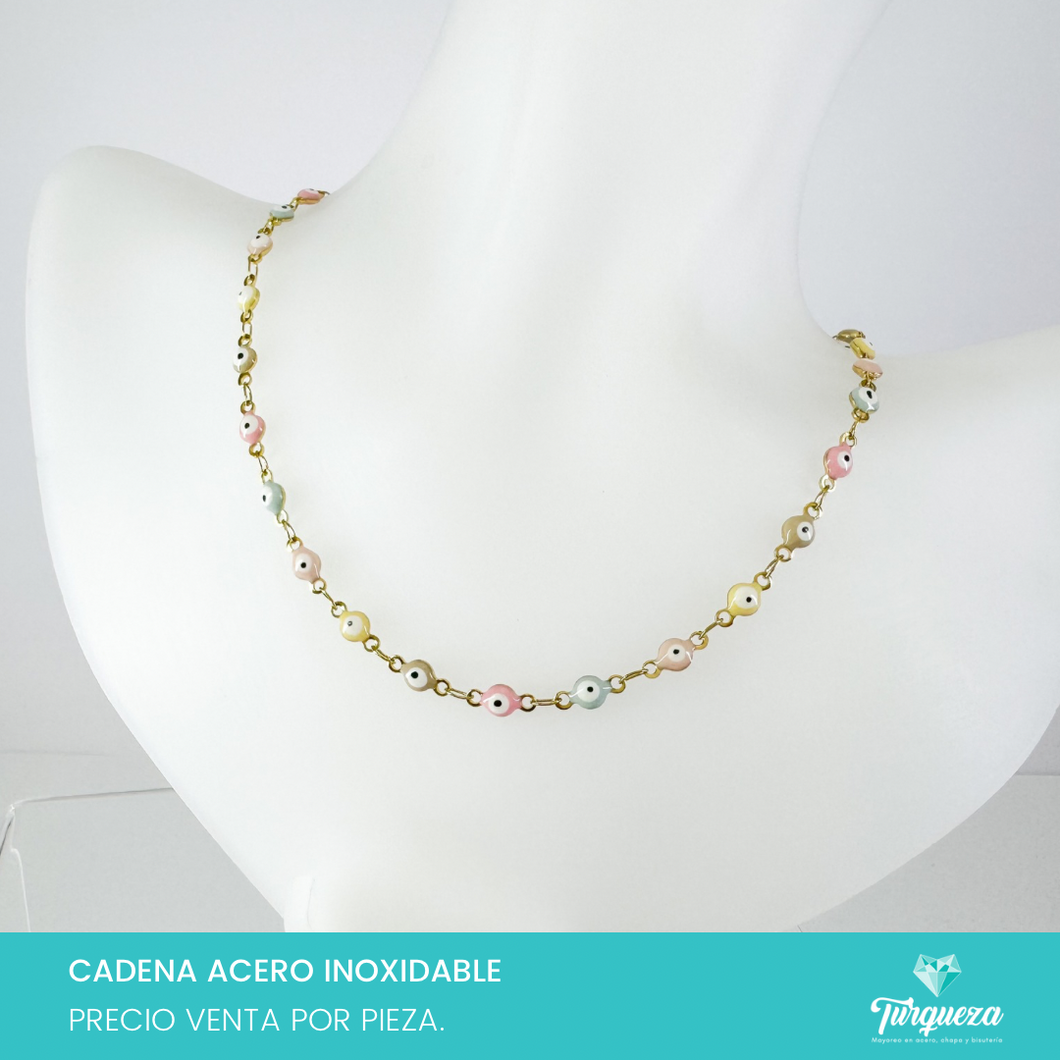 Collar Ojos Choker Acero Inoxidable