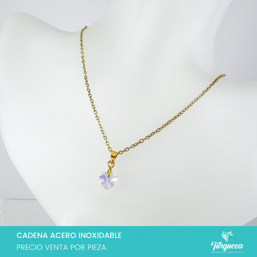Collar Corazon Swarovski CH Acero Inoxidable