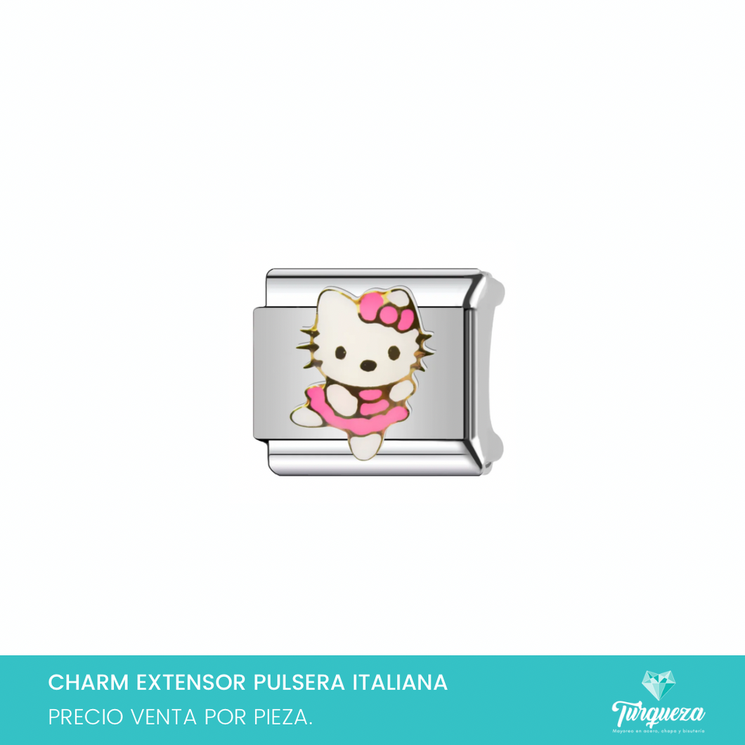 Dije Charm H K para Pulsera Tipo Italiana Plateado Acero Inoxidable