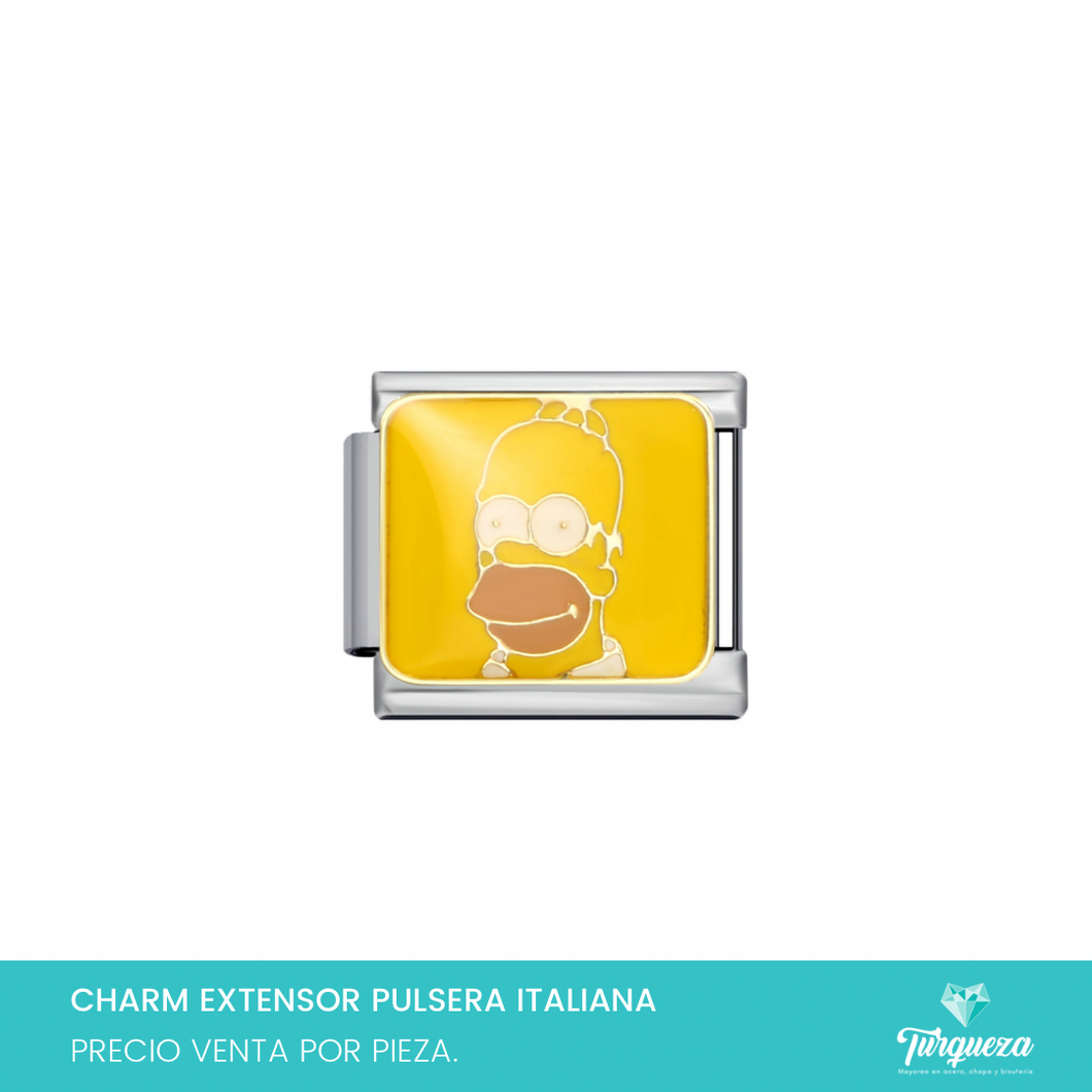 Dije Charm Simps on para Pulsera Tipo Italiana Plateado Acero Inoxidable